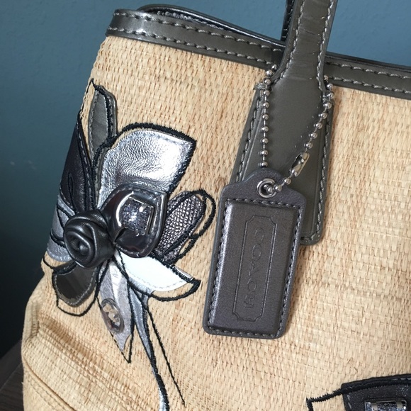 Coach Brand New Natural Embellished Handbag - Picture 4 of 8